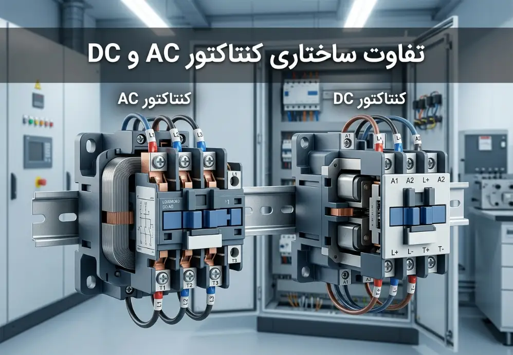 تفاوت ساختاری کنتاکتور AC و DC